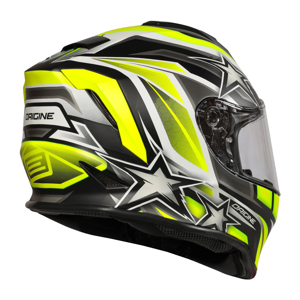 Casco Dinamo Kids Origine - Casco Integrale Bimbo Stars Revolution Matt Fluo Giallo/nero - 2