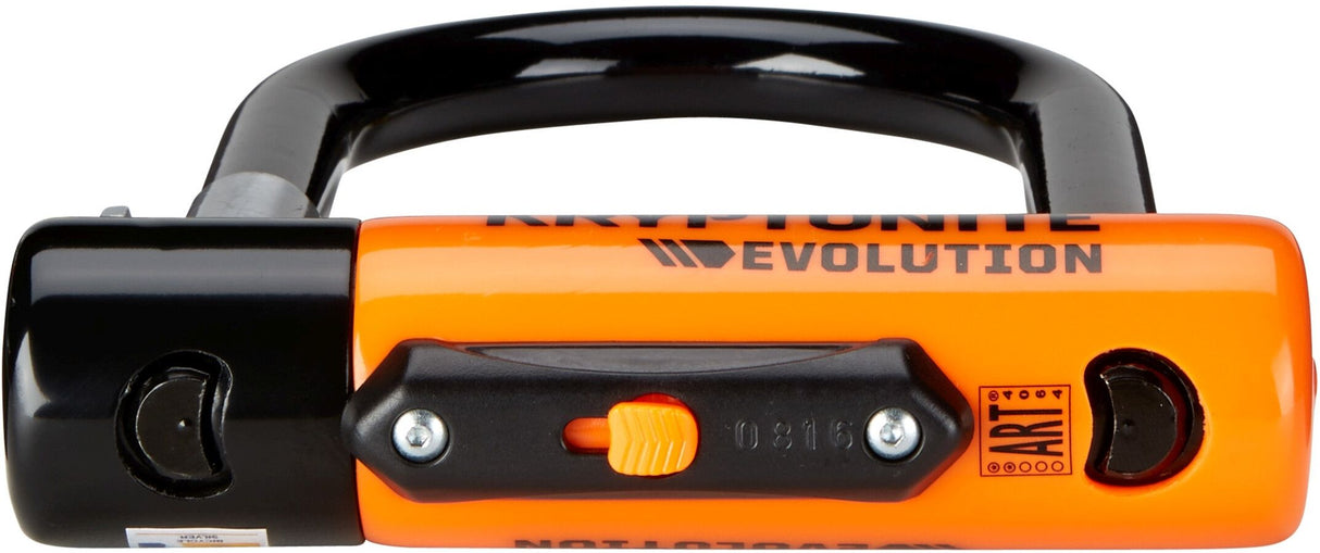 Lucchetto Disco Evolution Kriptonite - Lucchetto Color Arancio con Custodia e Cavo - 3