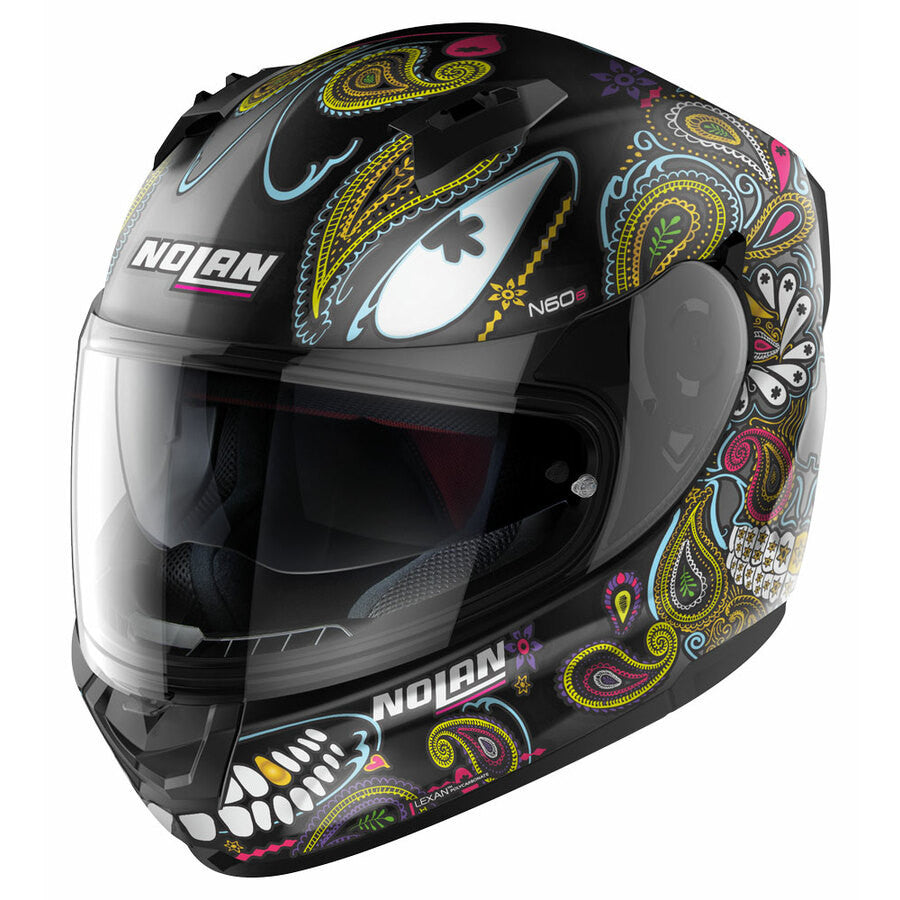 N60-6 Ritual Nolan Flat Black Giallo Bianco Azzurro Rosa Casco Integrale - 1