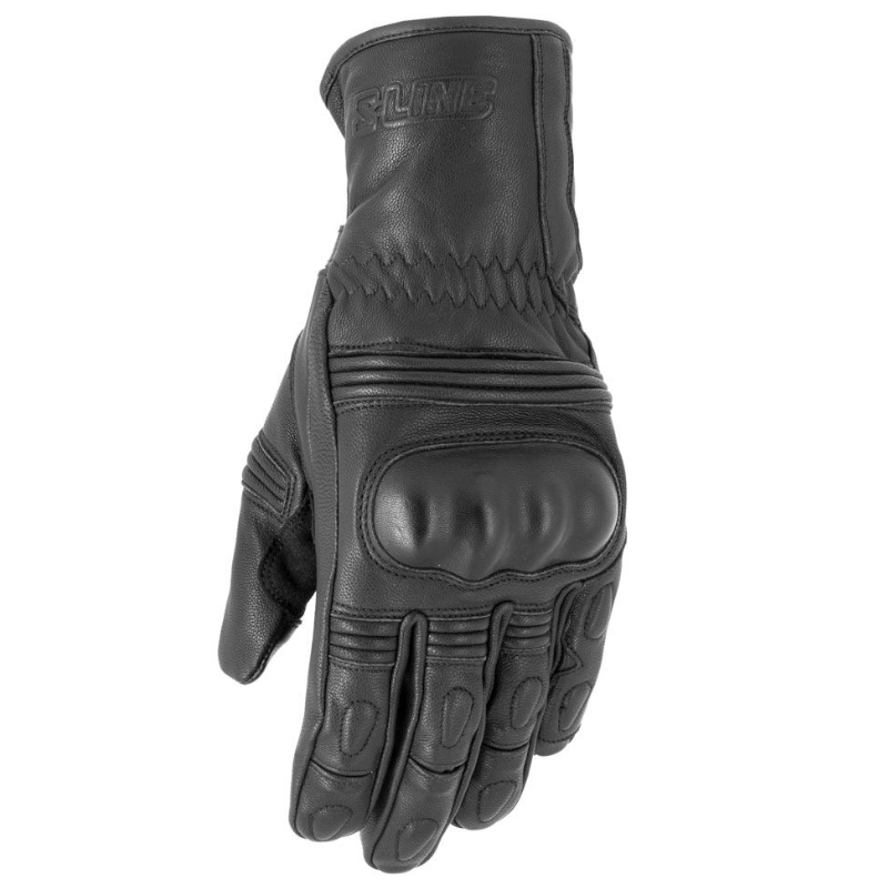 Guanti Frosten Invernali In Pelle Pieno Fiore Nero S-line