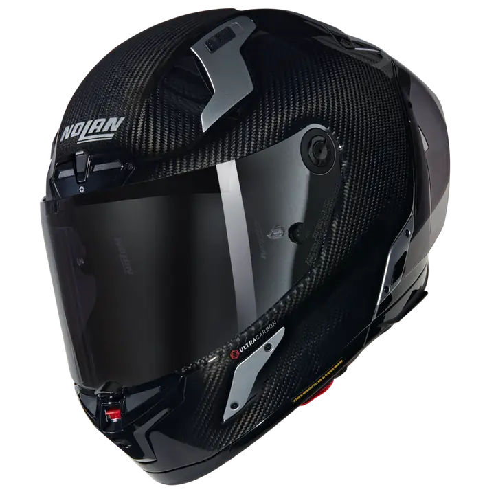 X804 Rs Carbonio Lucido Argento con Visiera Silver Inclusa
