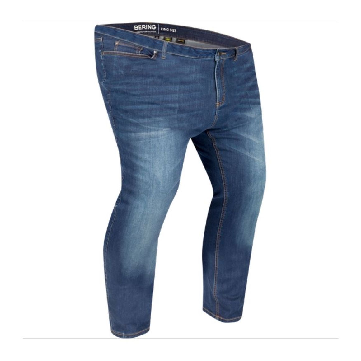 Pantaloni Jeans Trust King Size Blu Sbiadito In Cordura Stretch Bering
