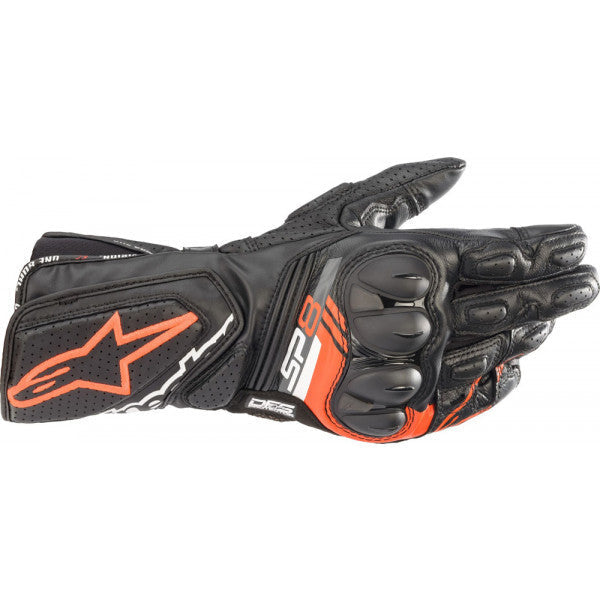 Sp-8 V3 Guanti Racing Black Red Fluo Alpinestars