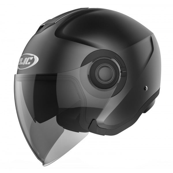 Casco Jet I40 Semi Flat Black Policarbonato Doppia Visiera Hjc
