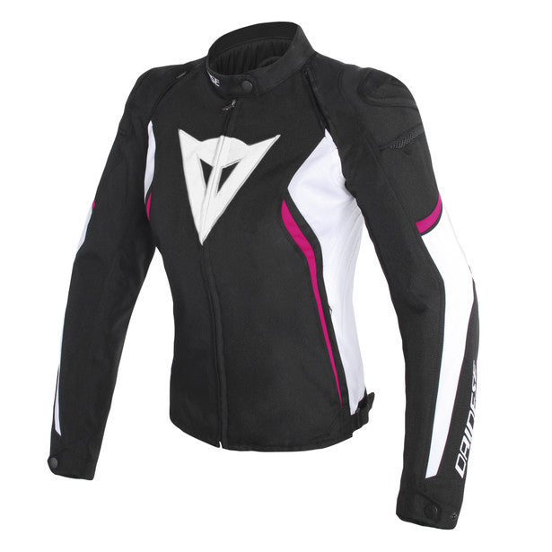 Giacca Sportiva Avro D2 Tex Lady Black/white/fuxia Estiva con Fodera Termica Dainese