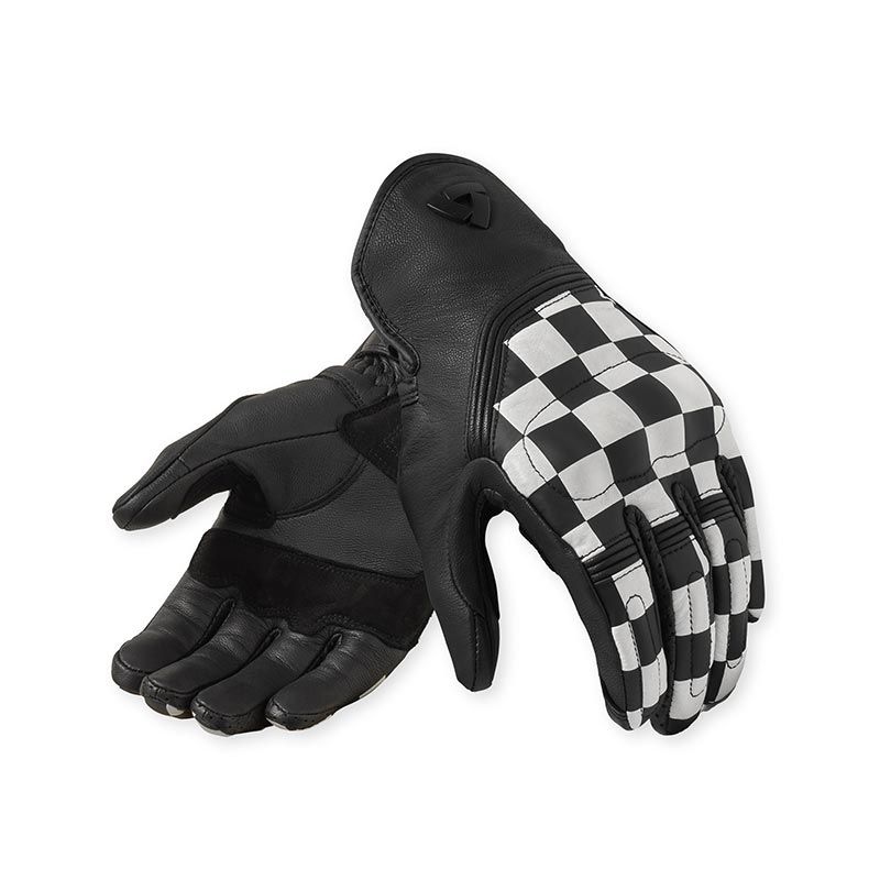 Redhill White-black Guanti In Pelle Estivi Retro' Revit