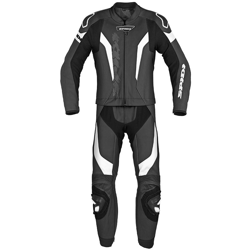 Laser Touring Tuta Divisibile Black/white In Pelle Spidi