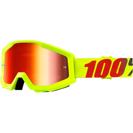 Strata Mercury Maschera Cross Gialla con Lente Specchiata Rossa - 1