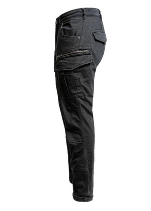 Defender Mono Lung. 30 Black Pantalone con Protezioni  Omologato Aaa John Doe - 5