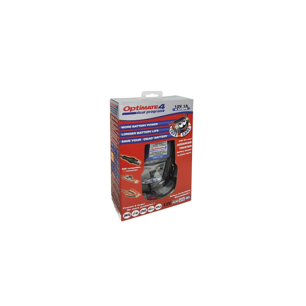 Optimate 4 Dual Carica Batterie e Mantenitore con Attacco Harley - 1