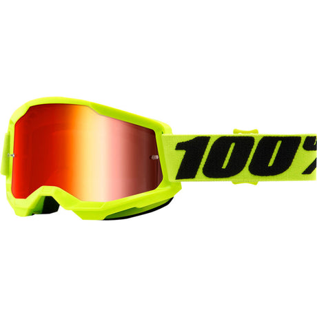 Strata 2 Gialla Lente Specchiata Rossa Maschera Cross 100% - 1