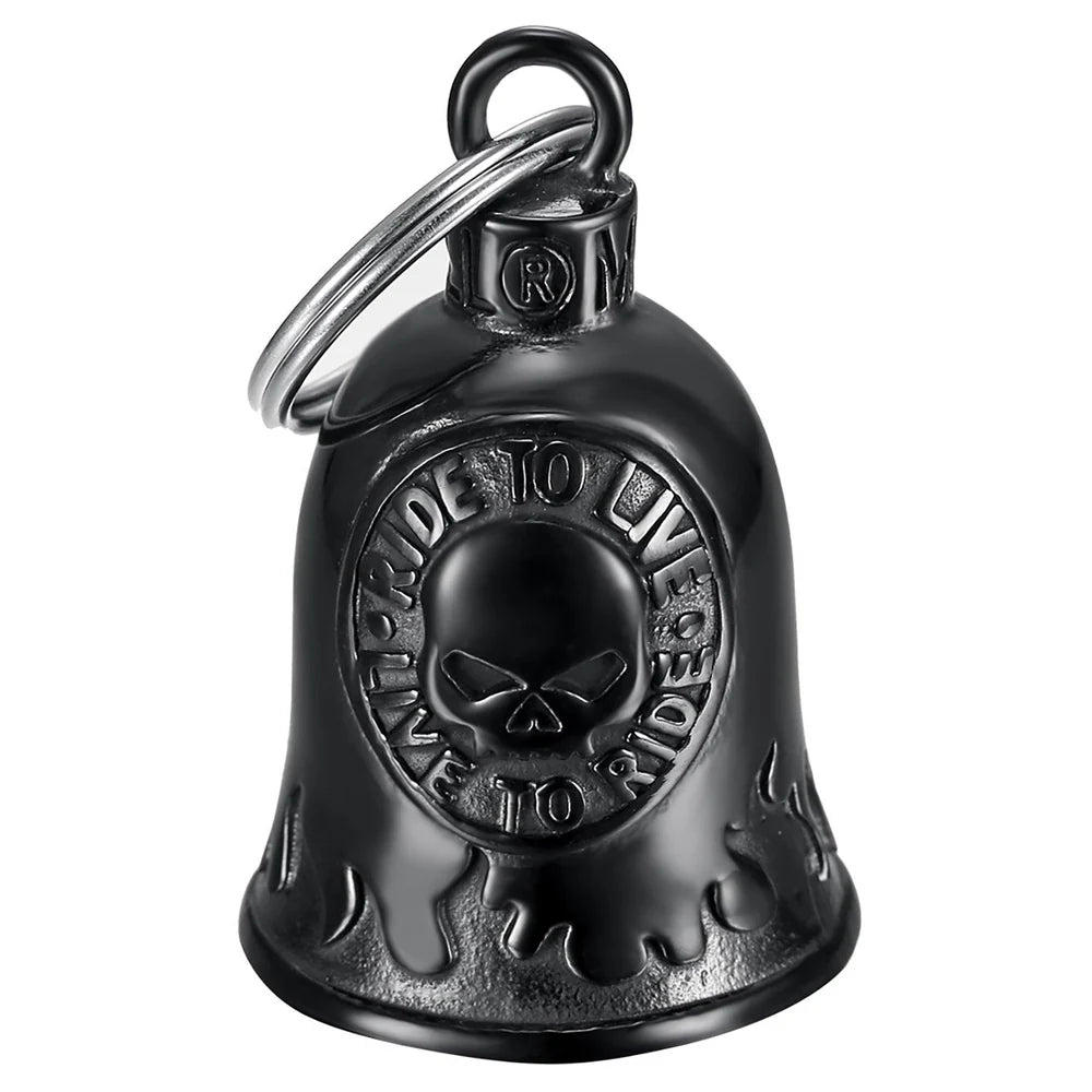 Guardian Bell Campanella Porta Fortuna  Moto Fortunato Moto Acciaio Oro,cranio,crossbones Cranio Bk
