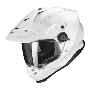 Adf-9000 Air Perla White Casco Adventure In Fibra Scorpion