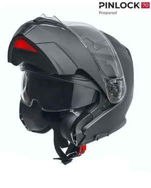 Casco Modulare  Orizzonte Matt Black Doppia Visiera Oj