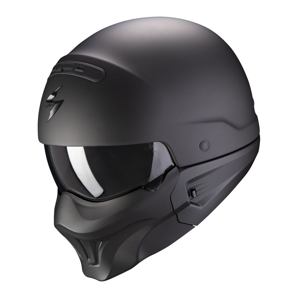 Exo-combat Evo Solid  Matt Black Casco Modulabile Scorpion