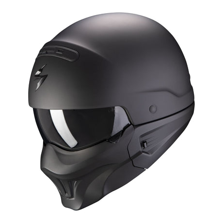 Exo-combat Evo Solid  Matt Black Casco Modulabile Scorpion