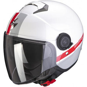 Exo-city Strada White-silver-red Casco Jet Scorpion