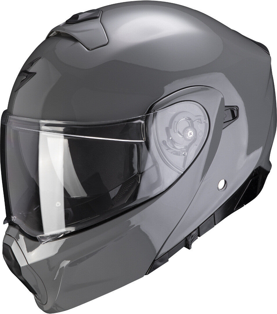 Exo-930  Solid Cement Grey Casco Modulare Trasformabile In Jet Scorpion