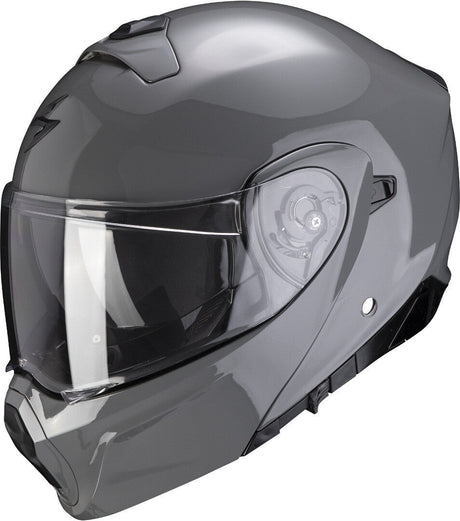 Exo-930  Solid Cement Grey Casco Modulare Trasformabile In Jet Scorpion