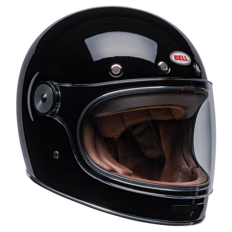 Bullit  Nero Lucido Casco Vintage In Fibra Bell