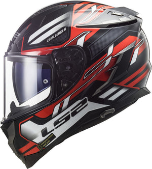 Ff327 Challenger Spin Black Red White Casco Integrale Racing Ls2