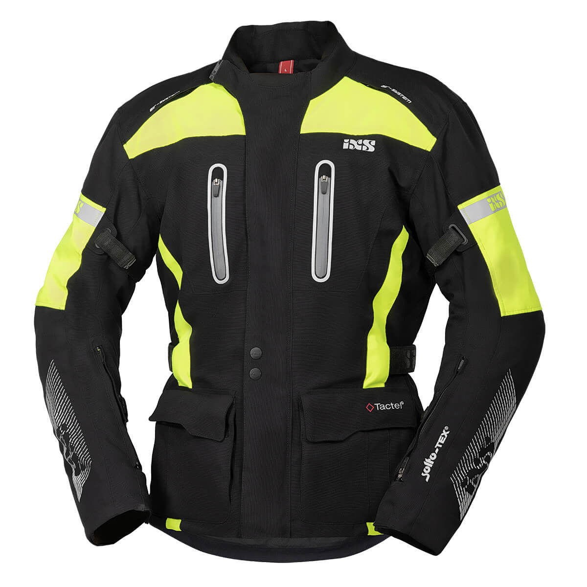 Pacora Nero Giallo Fluo Giacca Touring Impermeabile In Tessuto Tactel Ixs