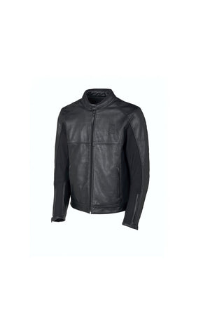 Giubbino Slender  In Pelle Di Bufalo Traforata Black Oj