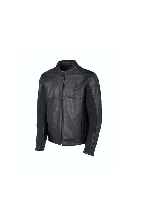 Giubbino Slender  In Pelle Di Bufalo Traforata Black Oj
