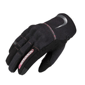 Guanti Indar Lady Black con Inserti Rossi Garibaldi