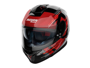 N80-8 Meteor Nero Rosso Casco Integrale