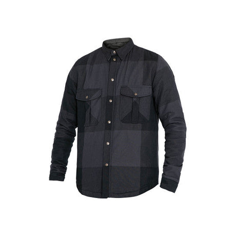 Camicia a Scacchi Grandi Nera Grigia con Protezioni John Doe