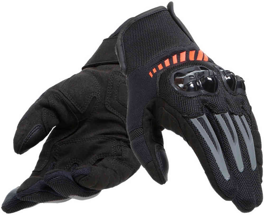 Mig 3 Air Tex Guanto Traforato Black/fluo Red Dainese