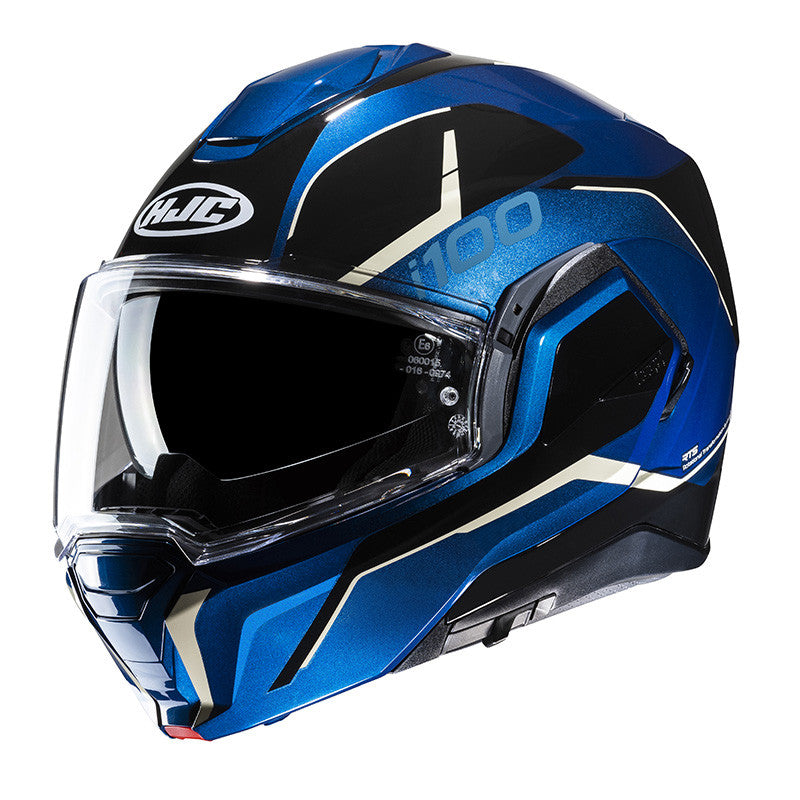 I-100 Lorix Mc2 Blu Chrome Black Convertibile Hjc