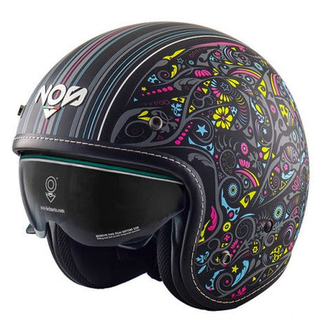 Ns-1 Open Face Freedom Black Casco Jet Nos