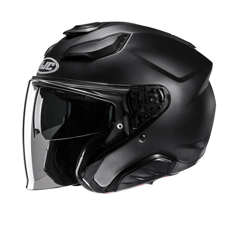 F31 Semi Flat Black Casco Jet Doppia Visiera Hjc