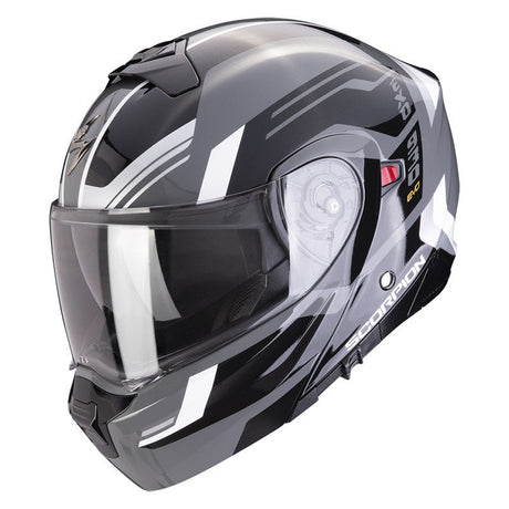 Exo-930 Evo Sikon Grigio-nero-bianco Casco Modulare Scorpion