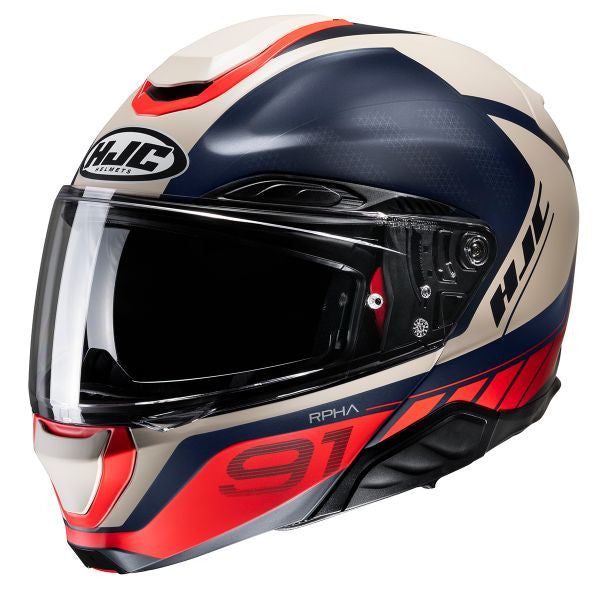 Rpha-91 Rafino Mc21sf Casco Modulare In Fibra  Hjc
