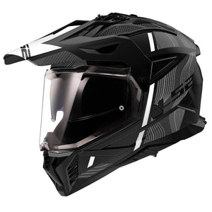 Mx702 Pioneer Ii Hill Matt Black White Casco Integrale Ls2