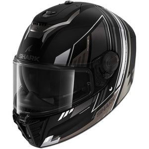 Spartan Rs Byrthon Mat Black Anthracite Chrom Casco Integrale In Fibra Shark