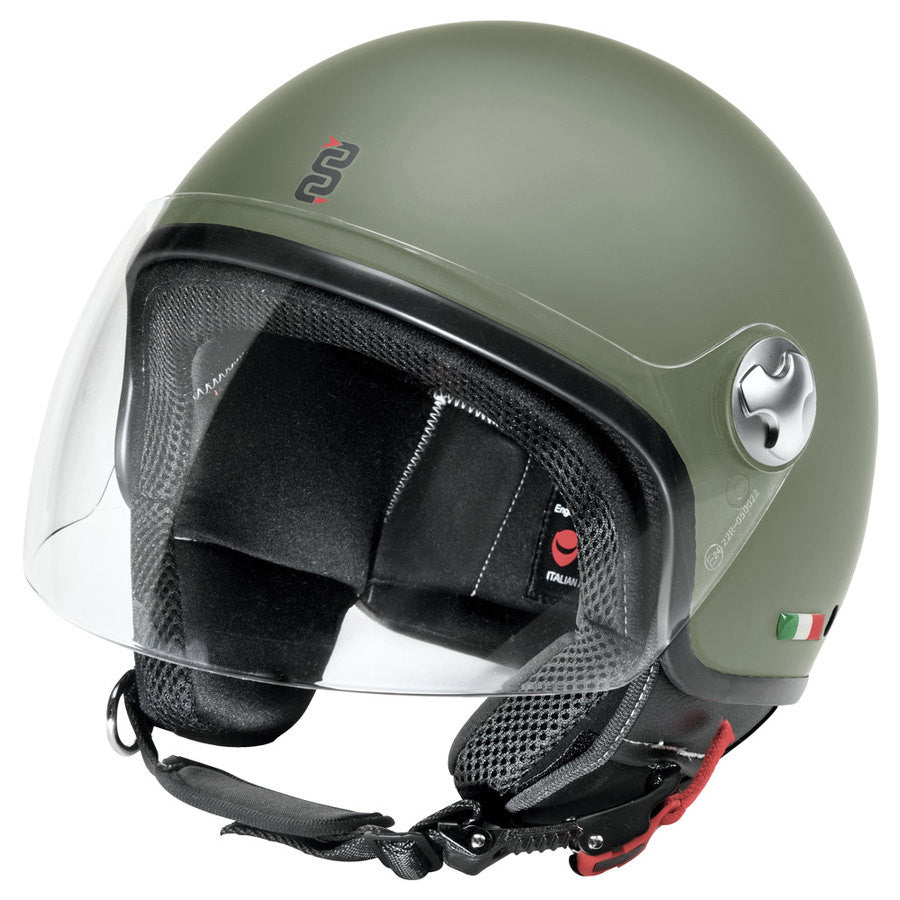 Soffio Matt Green Casco Jet Oj