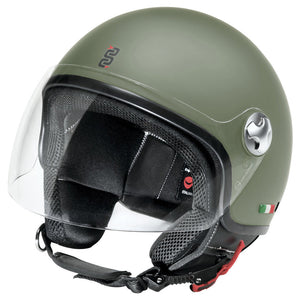 Soffio Matt Green Casco Jet Oj