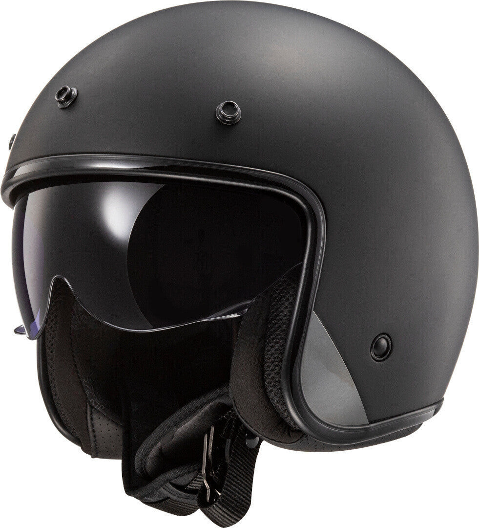 Of601 Bob Solid Matt Black Casco Jet Ls2