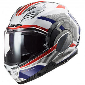 Ff900 Valiant Ii Revo White Red Blue Casco Convertibile Ls2