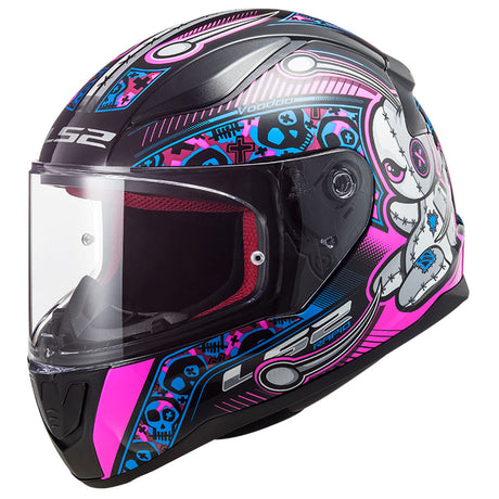 Ff353 Rapid Mini Voodoo Black Fluo Pink Casco Integrale Da Bambino Ls2