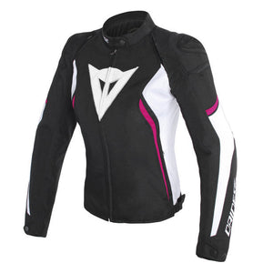 Giacca Sportiva Avro D2 Tex Lady Black/white/fuxia Estiva con Fodera Termica  Dainese