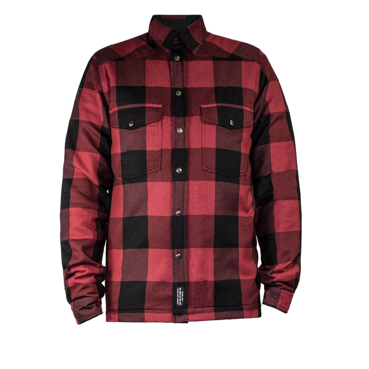 Camicia Scacchi Rossa Foderata In Kevlar con Protezioni John Doe
