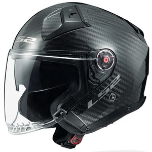 Infinity 2 Gloss Carbonio  Of603 06 Casco Jet Doppia Visiera Ls2