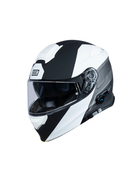 Delta Bt Row White Black Matt Casco Modulare con Bt Integrato Origine