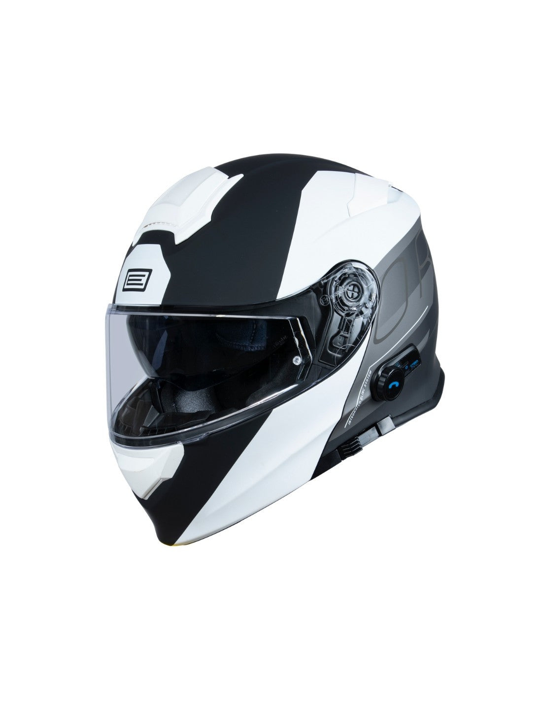 Delta Bt Row White Black Matt Casco Modulare con Bt Integrato Origine