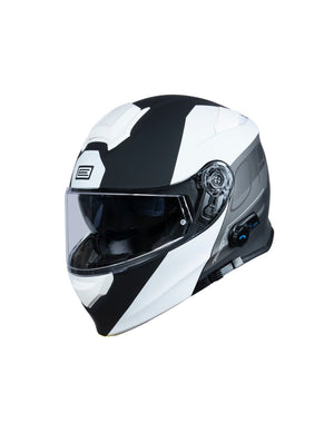Delta Bt Row White Black Matt Casco Modulare con Bt Integrato Origine